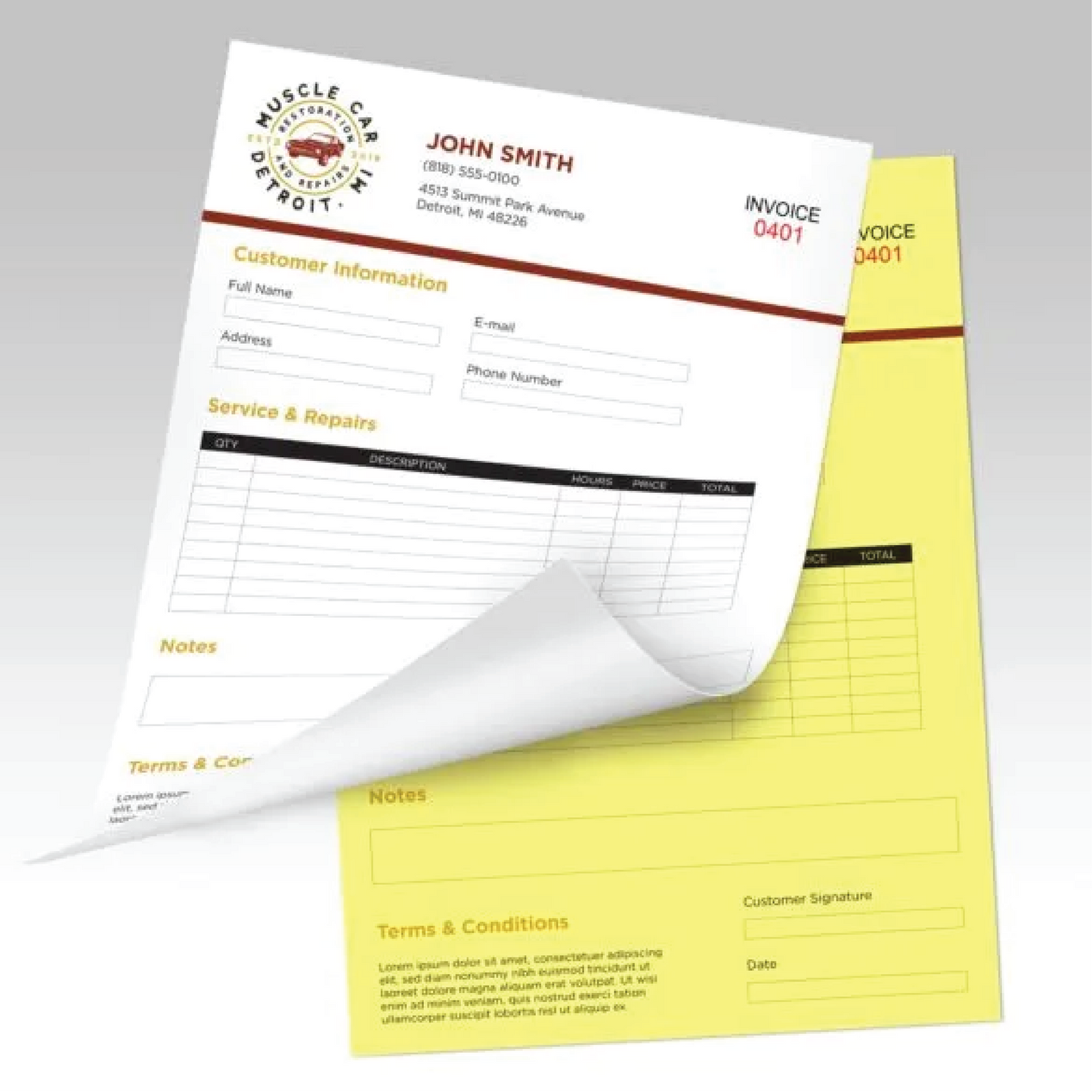 2-Part Reverse NCR Paper (500 Sheets)